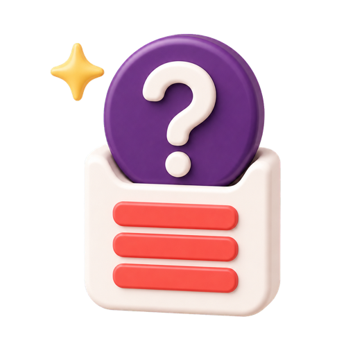 3D quiz icon